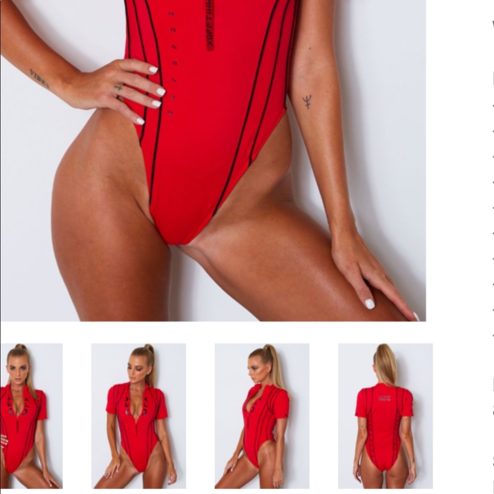 XOF ETIHW (White Fox) French Cut Swim Suit